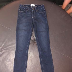 PAIGE dark wash skinny jeans